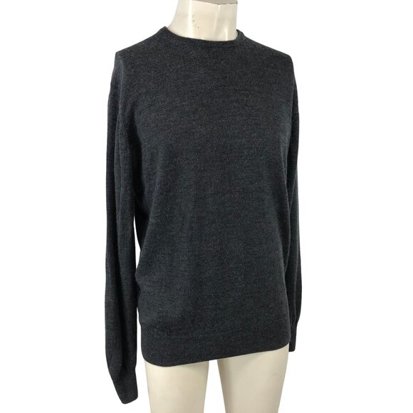 MUJI- MEN'S XL- GRAY LONG SLEEVE CREW NECK WOOL PULL-OVER SWEATER - Picture 1 of 7